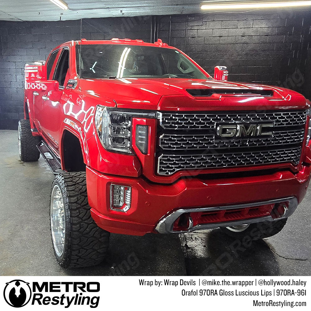Gloss Red GMC Sierra Wrap
