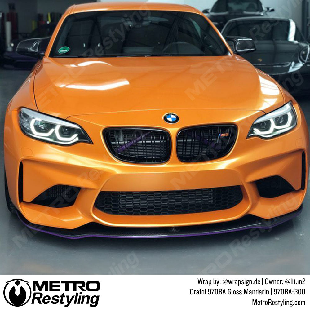 Orange BMW M2 Vinyl Wrap