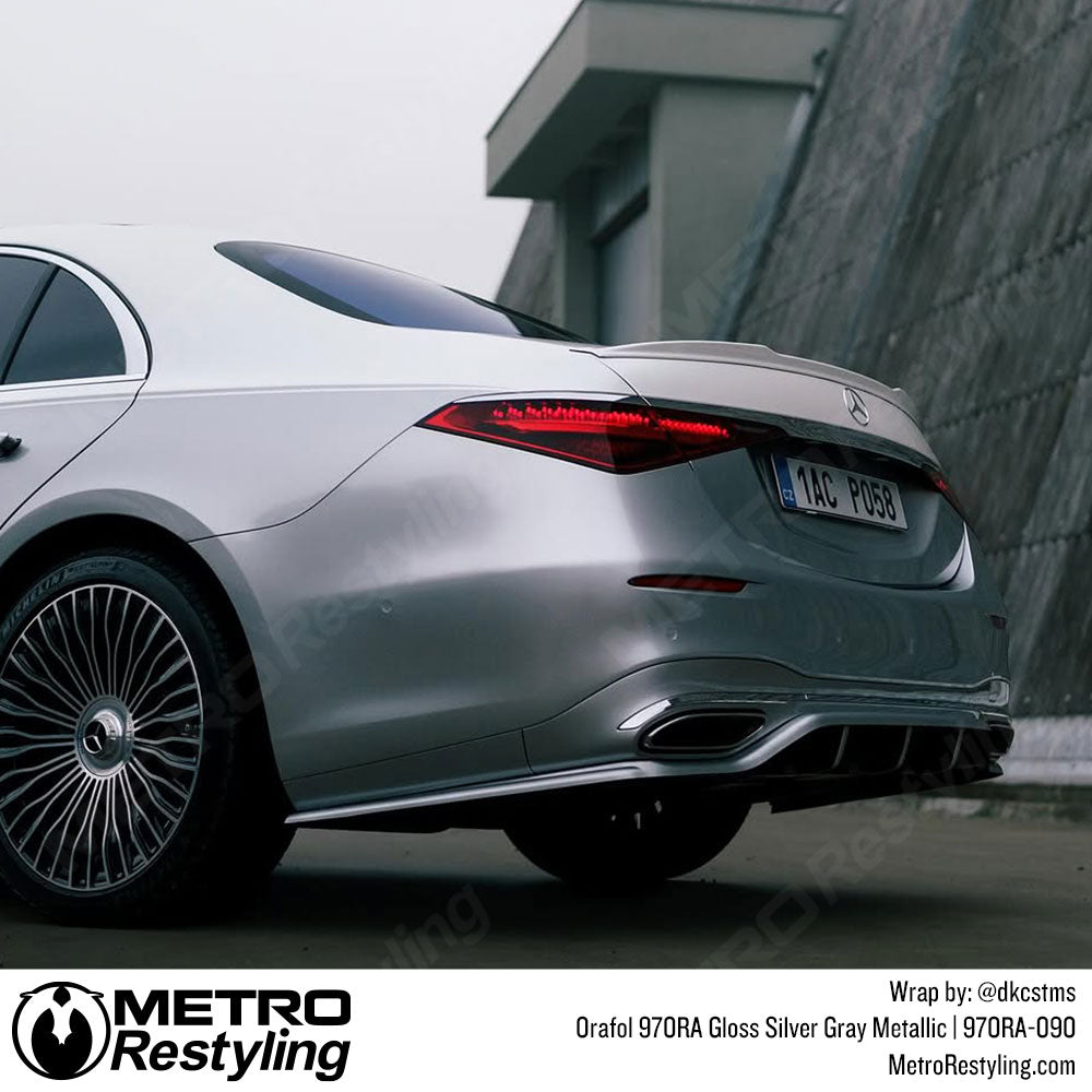 Orafol Gloss Silver Gray Metallic Vinyl Wrap | Metro Restyling