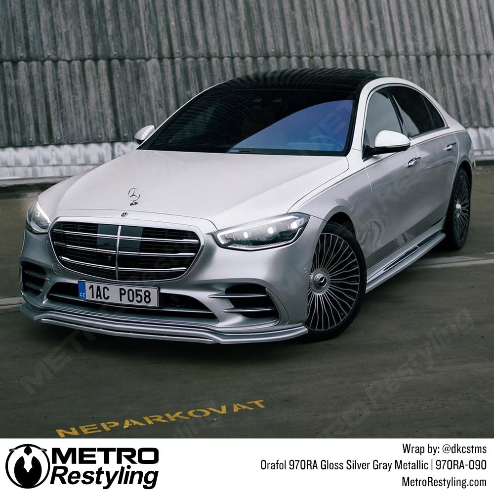 Silver Gray Mercedes Benz Wrap