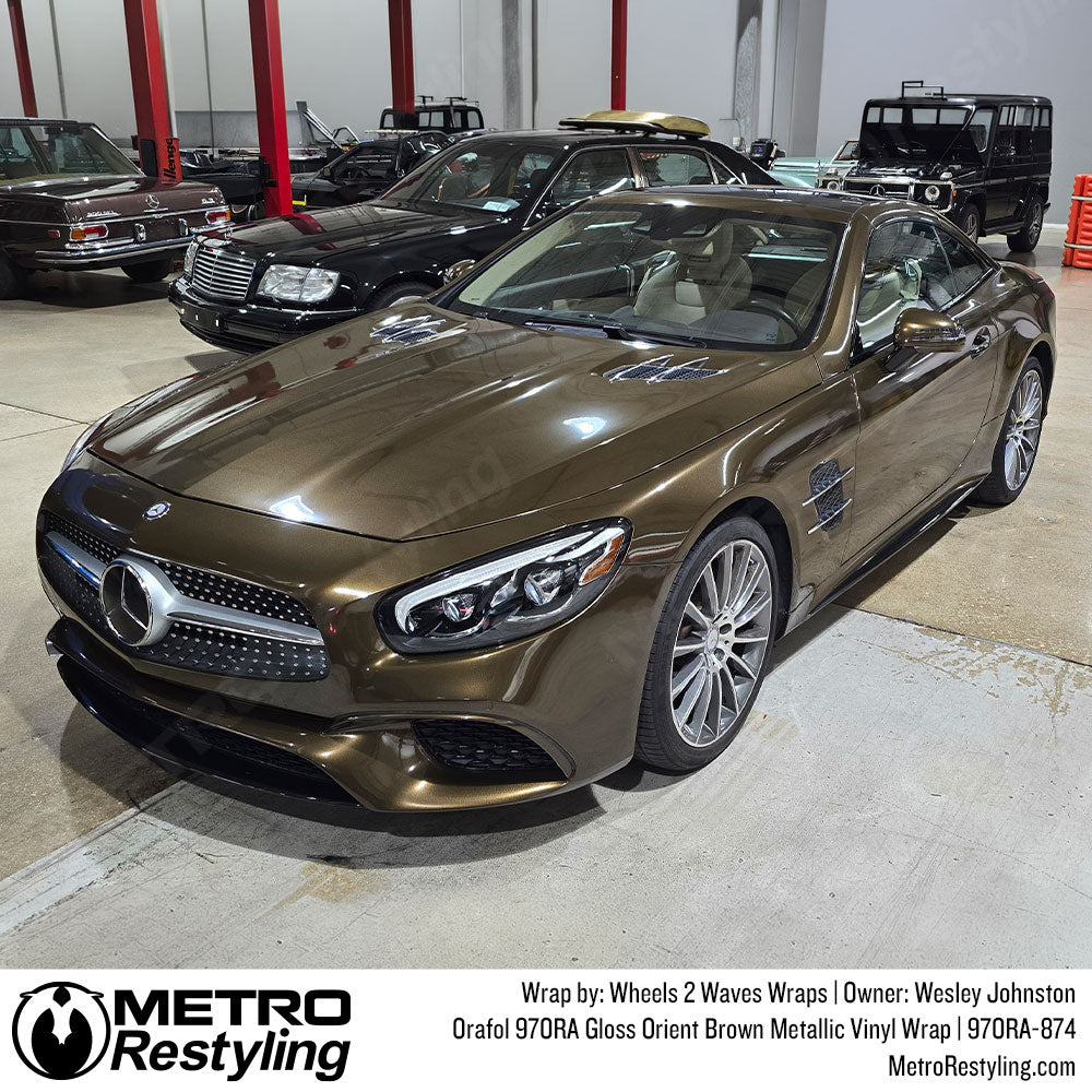 Orafol 970RA Gloss Orient Brown Metallic Vinyl Wrap | 970RA-874 (Special Order)