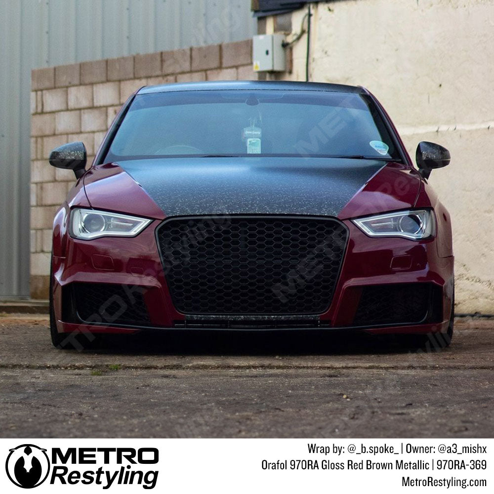 red brown car wrap