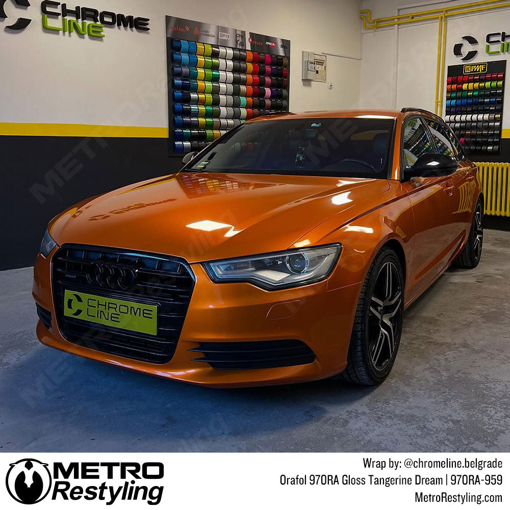 orange audi wrap