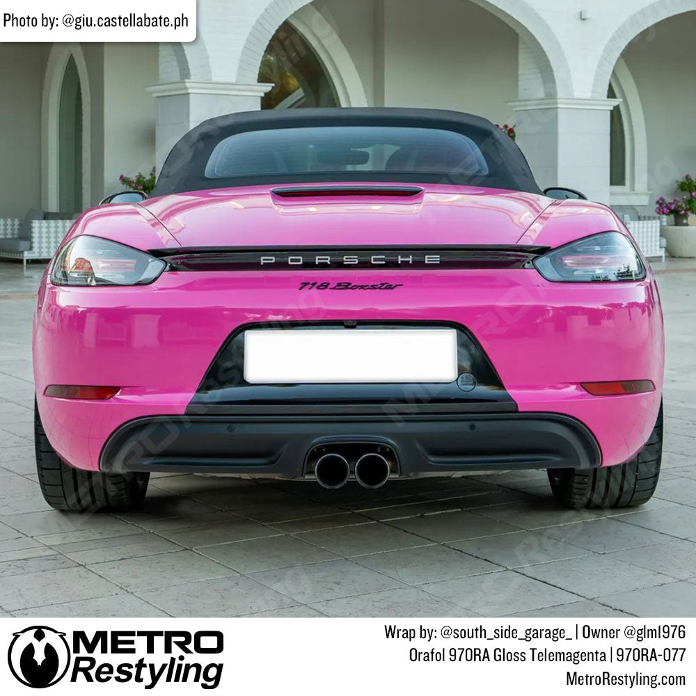 Pink Porsche Vinyl Wrap