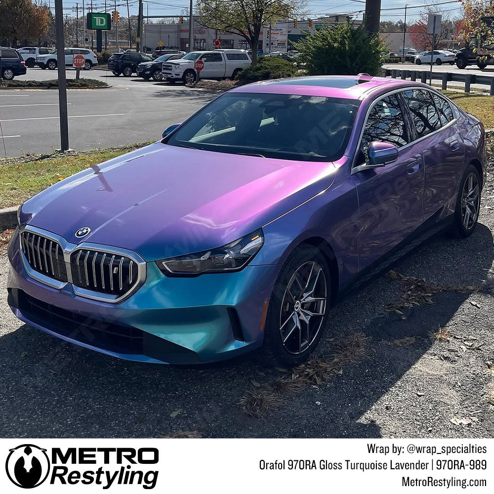 purple blue bmw wrap