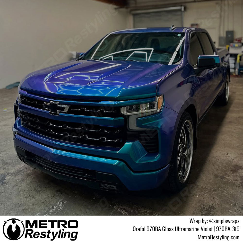 gloss blue purple color shift wrap