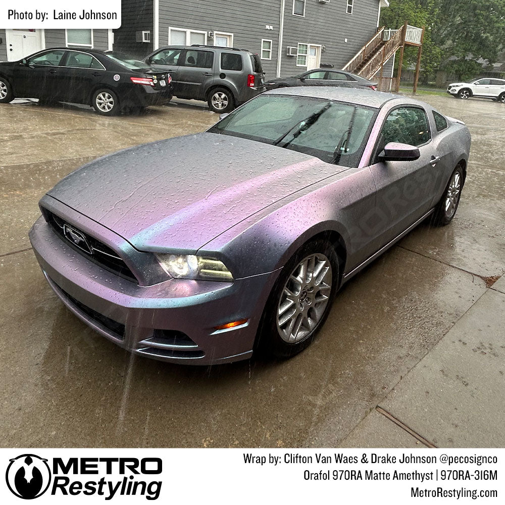 Orafol 970RA Matte Amethyst Ford Mustang Wrap