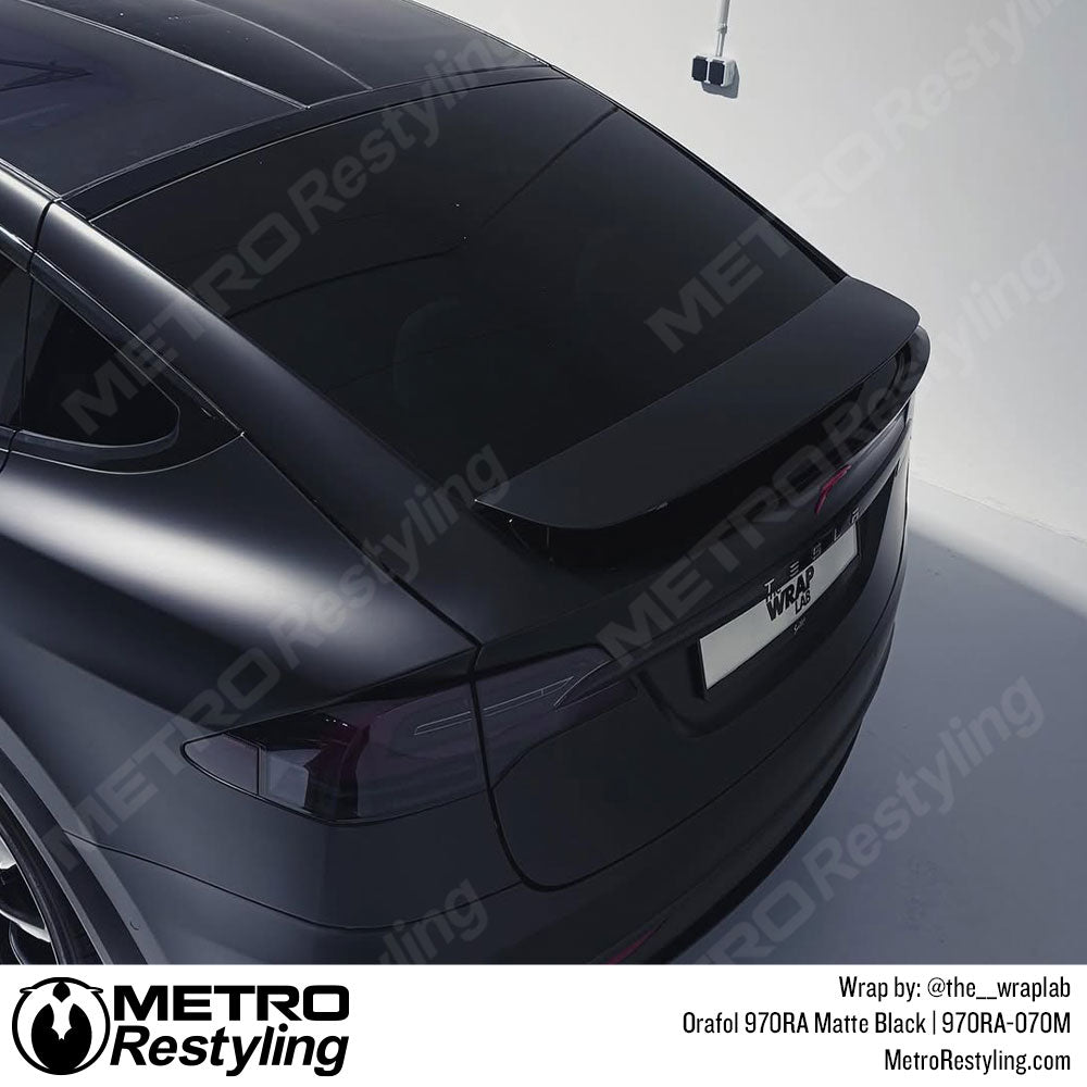 matte black tesla wrap