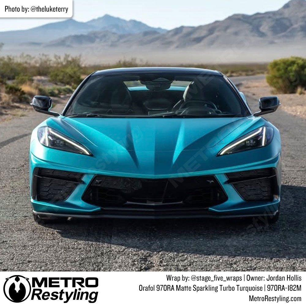 Orafol Matte Sparkling Turbo Turquoise Vinyl Wrap | Metro Restyling