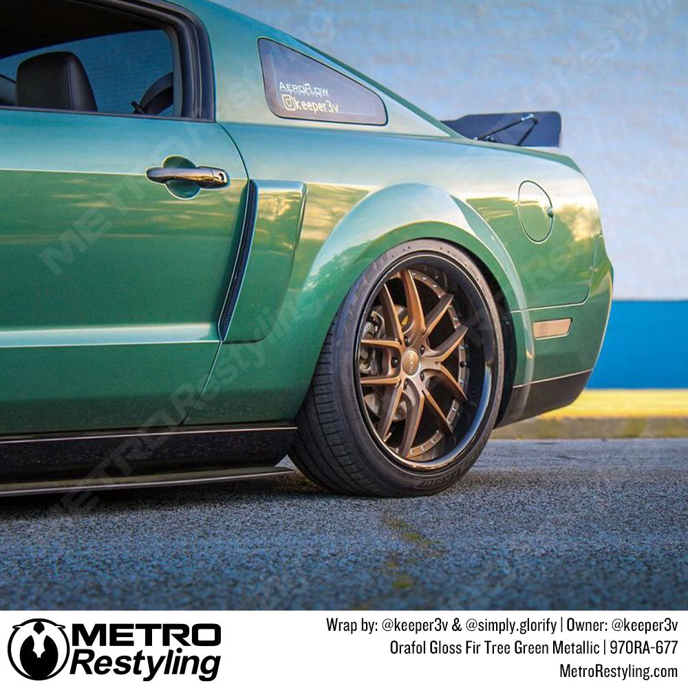 Orafol Gloss Fir Tree Green Metallic Vinyl Wrap | Metro Restyling