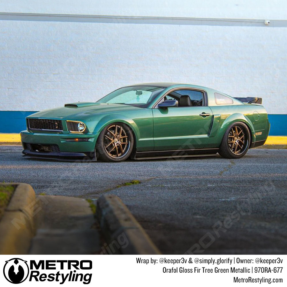 green mustang wrap