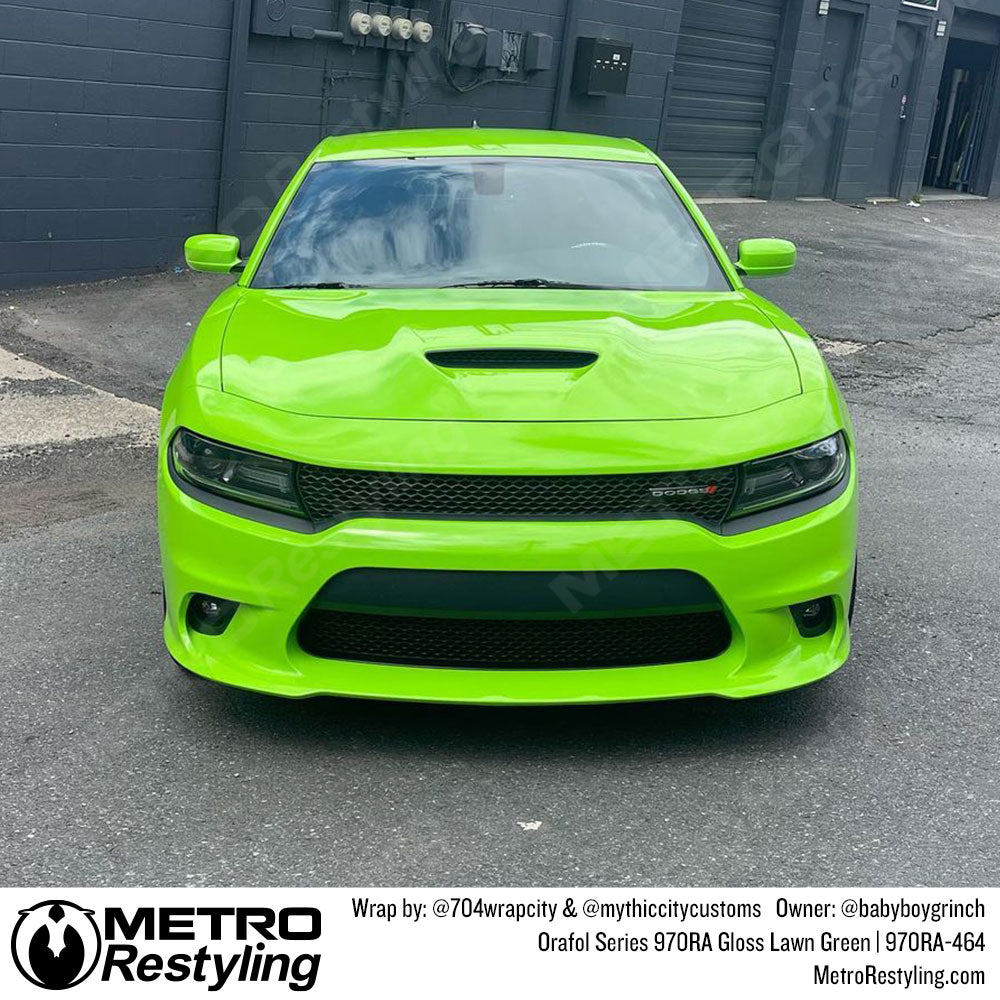 lawn green dodge charger wrap