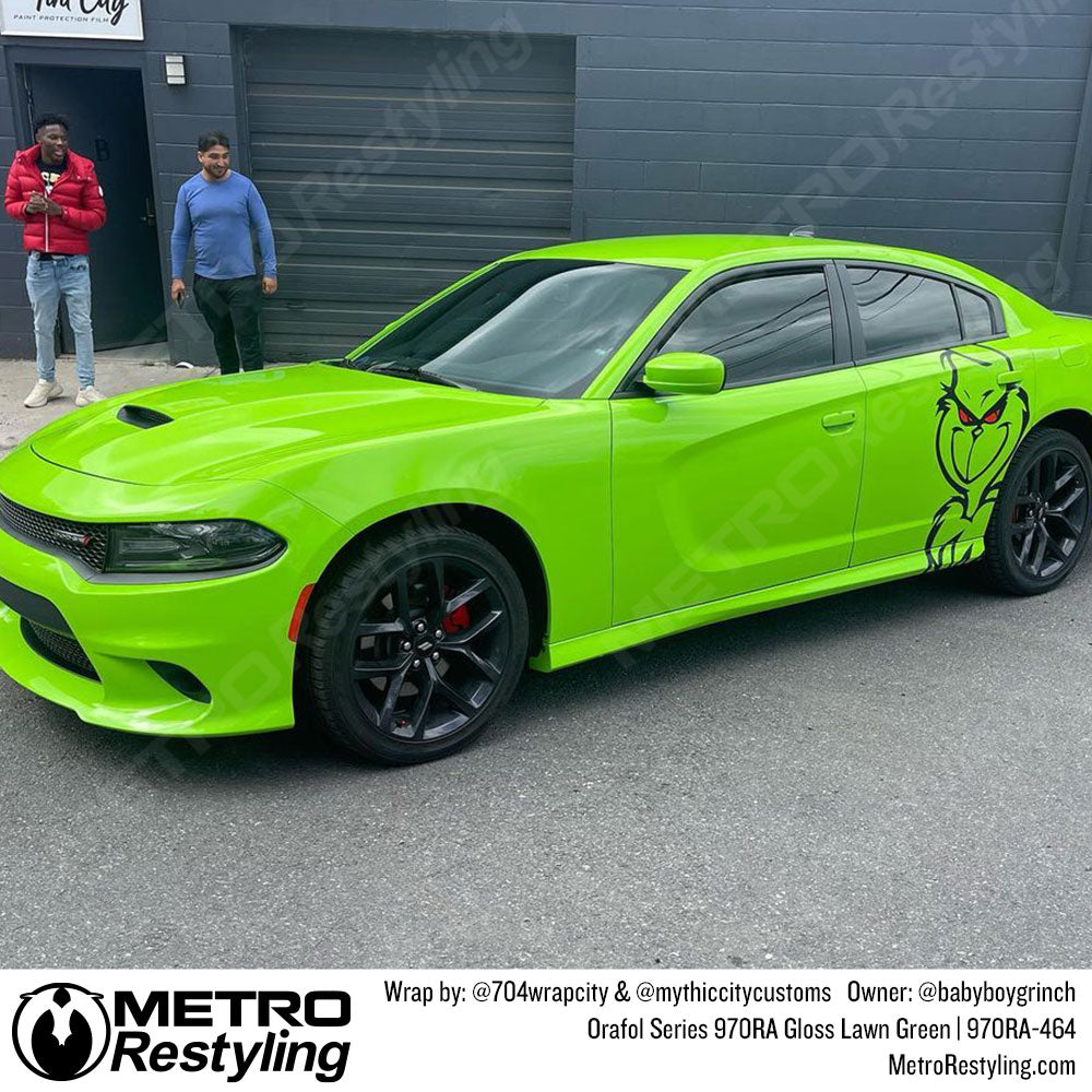 lawn green dodge charger wrap