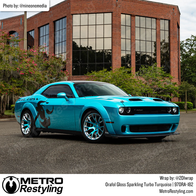 Orafol Gloss Sparkling Turbo Turquoise Vinyl Wrap | Metro Restyling
