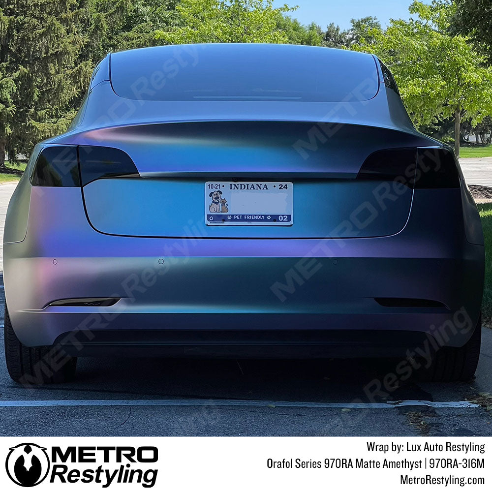 matte amethyst tesla wrap