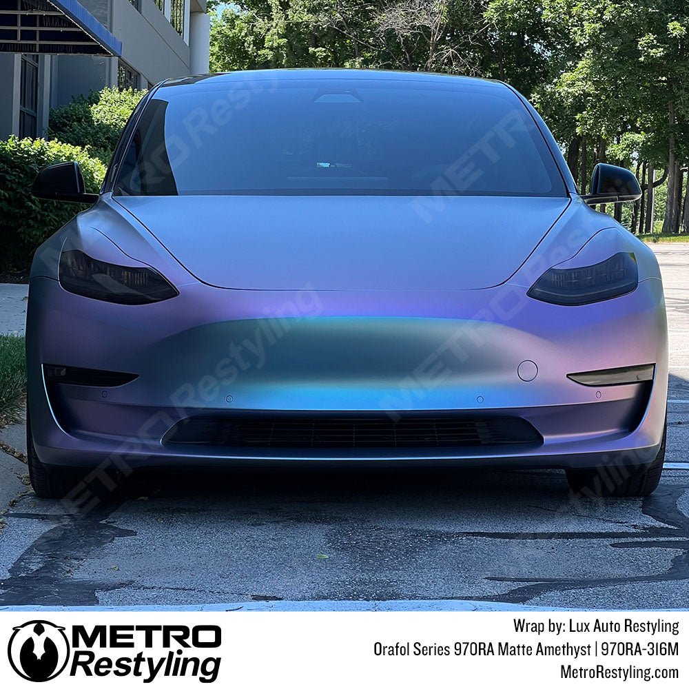 blue purple tesla wrap