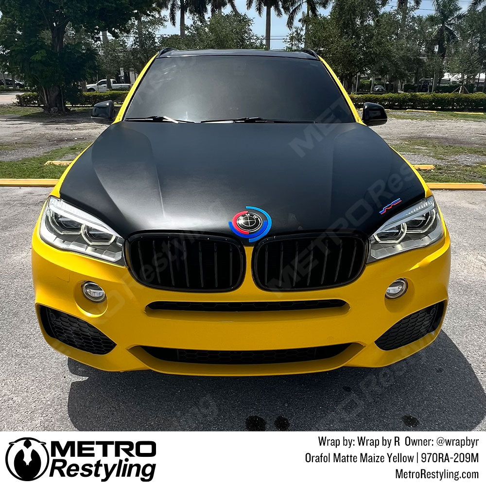 orafol maize yellow bmw wrap