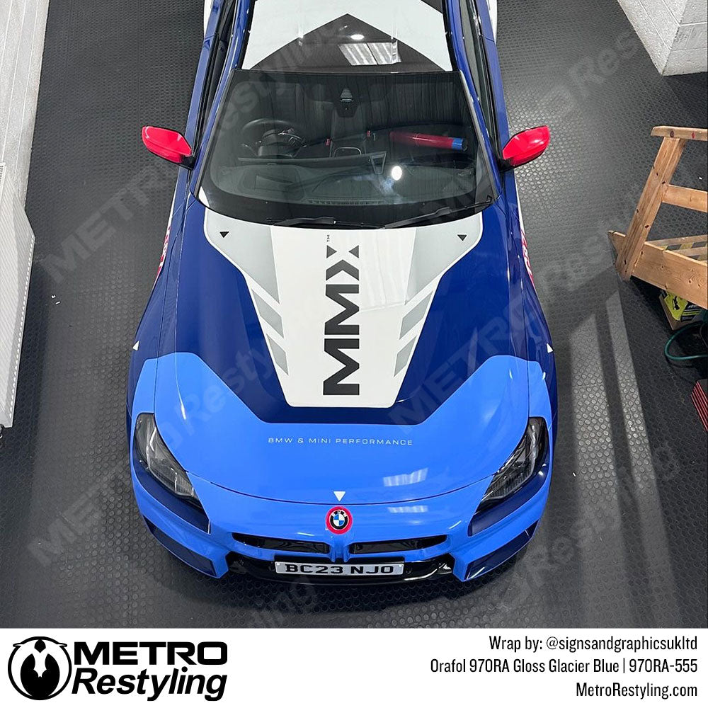 Blue BMW M2 Vinyl Wrap
