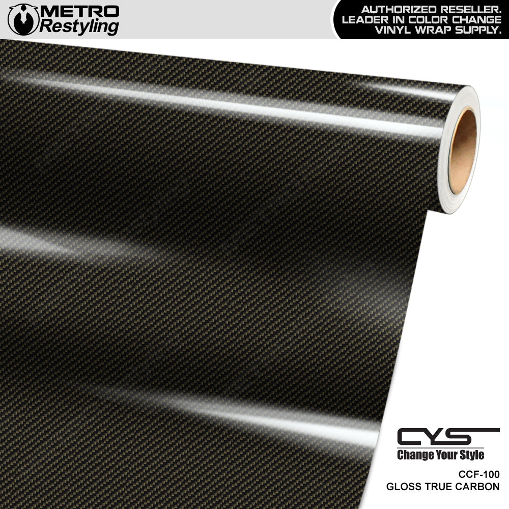 CYS Super Gloss True Carbon Vinyl Wrap | CCF-100