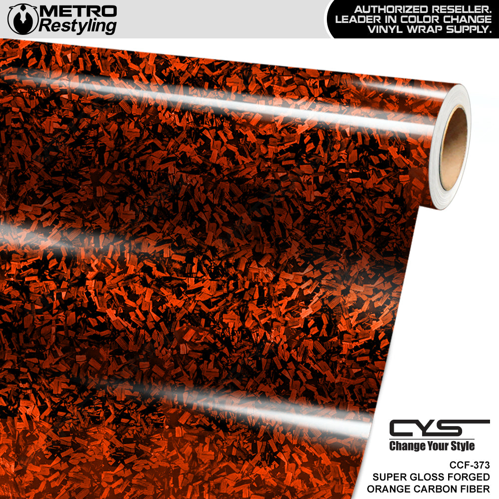 CYS Super Gloss Forged Orange Carbon Vinyl Wrap | CCF-373