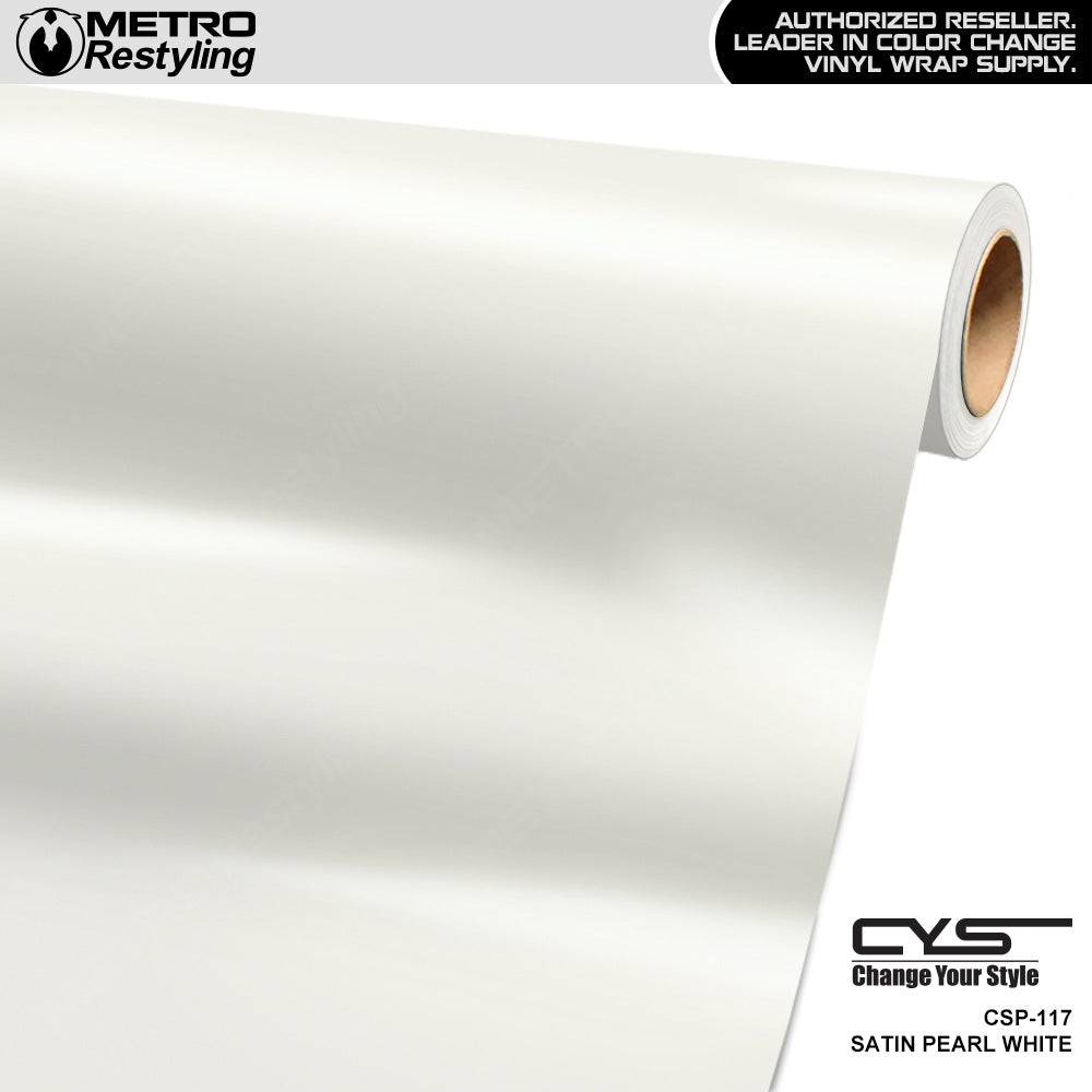 CYS Satin Pearl White Vinyl Wrap | CSP-117