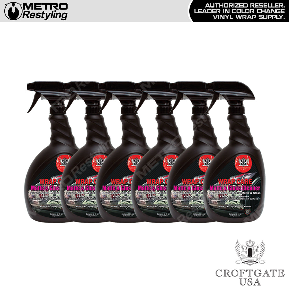 Croftgate Wrap Care Matte & Gloss Cleaner 32oz Sprayer 6-Pack