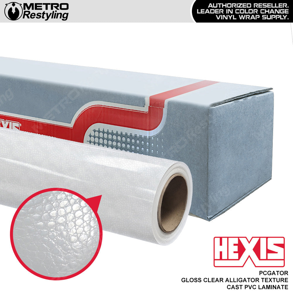 Hexis Gloss Clear Alligator Texture Cast PVC Laminate | PCGATOR