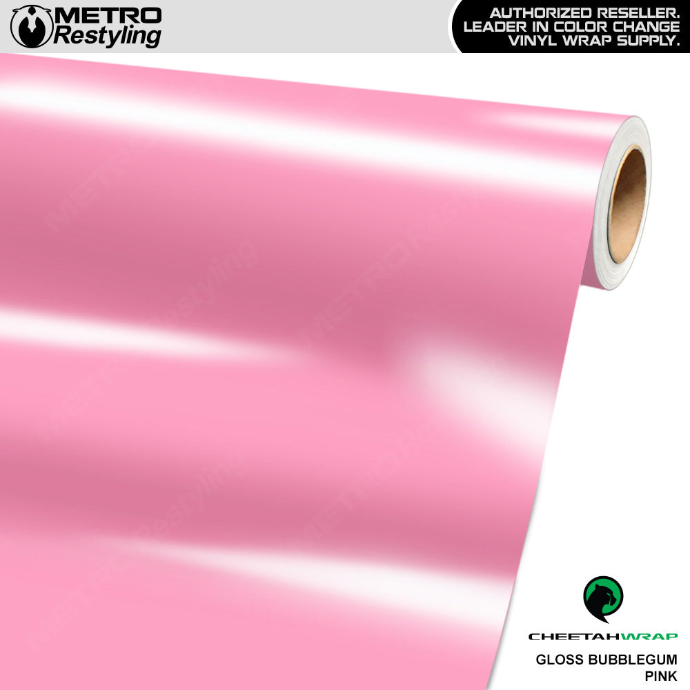 Cheetah Wrap Gloss Bubblegum Pink Vinyl Wrap