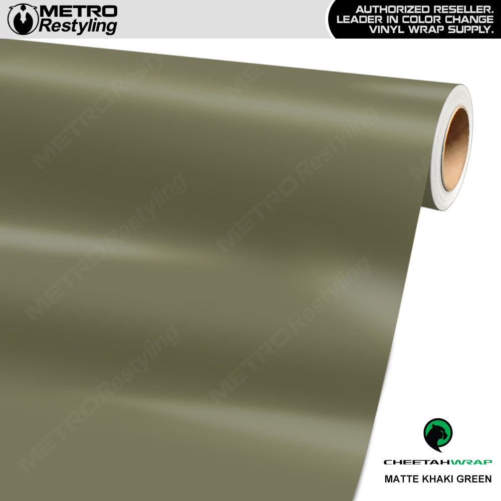 Cheetah Wrap Matte Khaki Green Vinyl Wrap