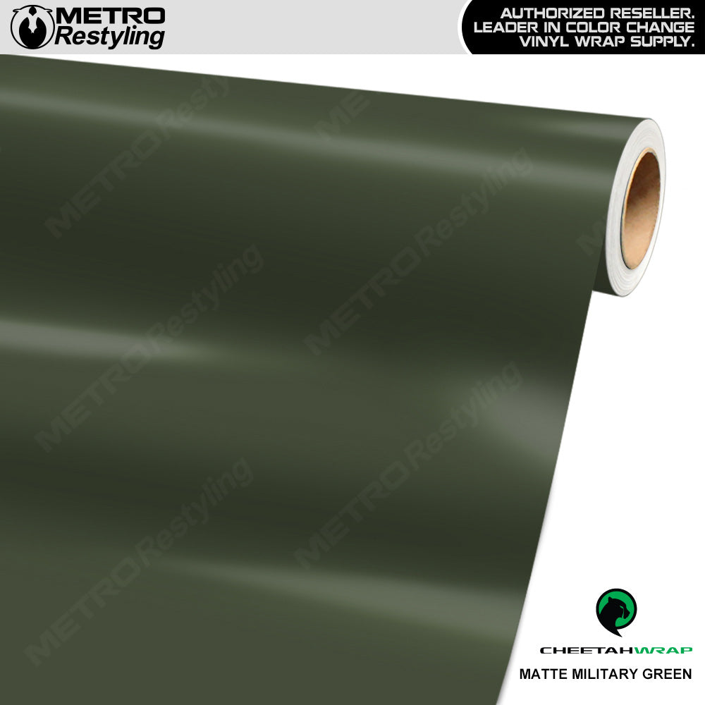 Cheetah Wrap Matte Military Green Vinyl Wrap