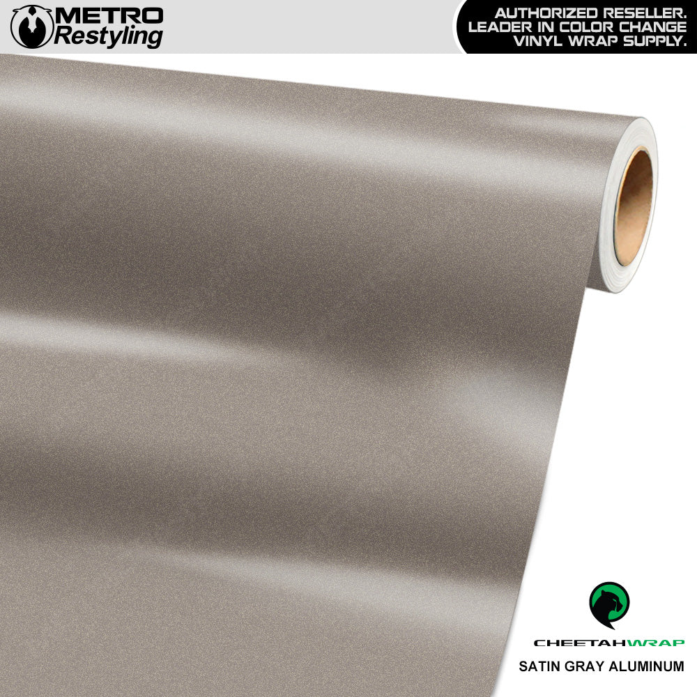 Grey Wrap Pattern Cheetah Wrap - Satin Gray Aluminum | Metro Restyling