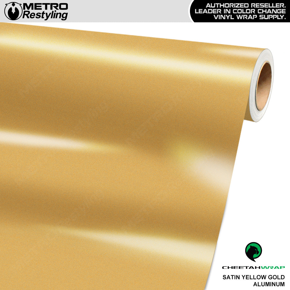 Cheetah Wrap Satin Yellow Gold Aluminum Vinyl Wrap