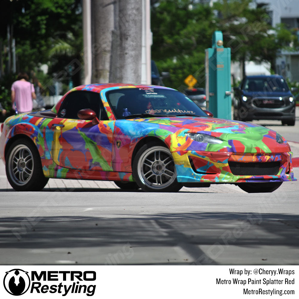 paint splatter mazda wrap