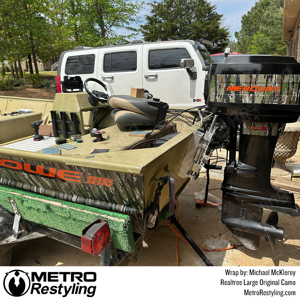 large realtree boat wrap