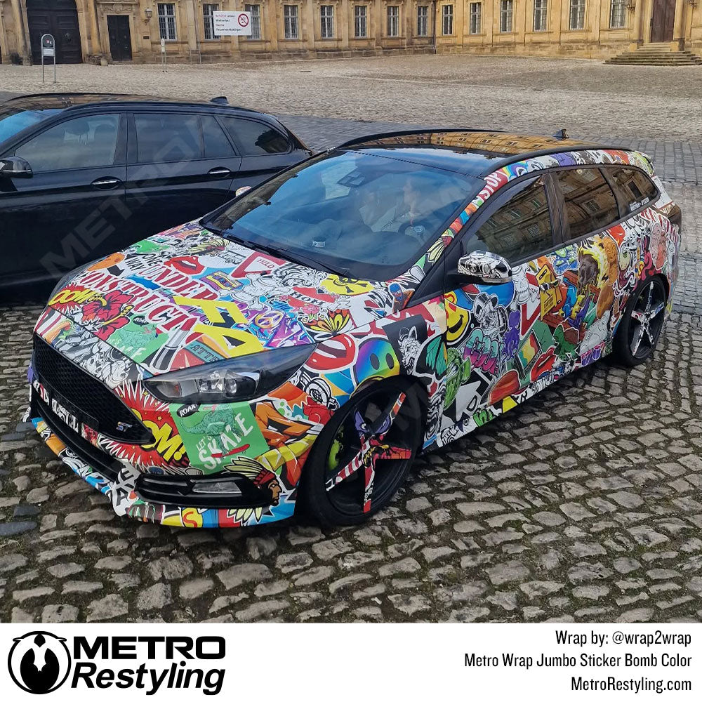 Sticker bomb Graffiti Ford Focus Wrap