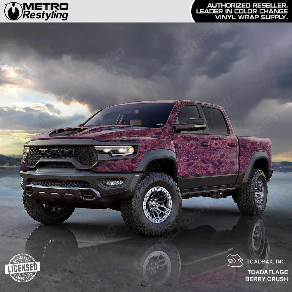 Toadaflage Berry Crush Camo truck wrap