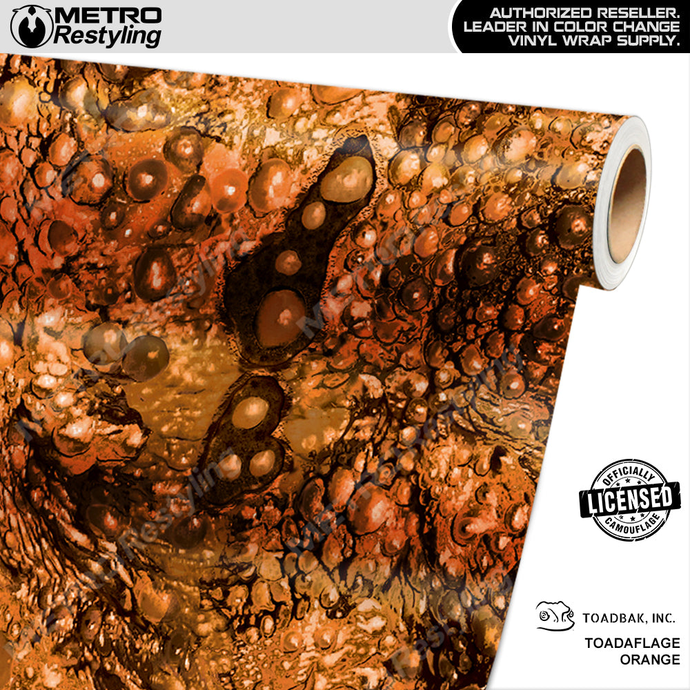 Toadaflage Orange Camouflage Vinyl Wrap Film