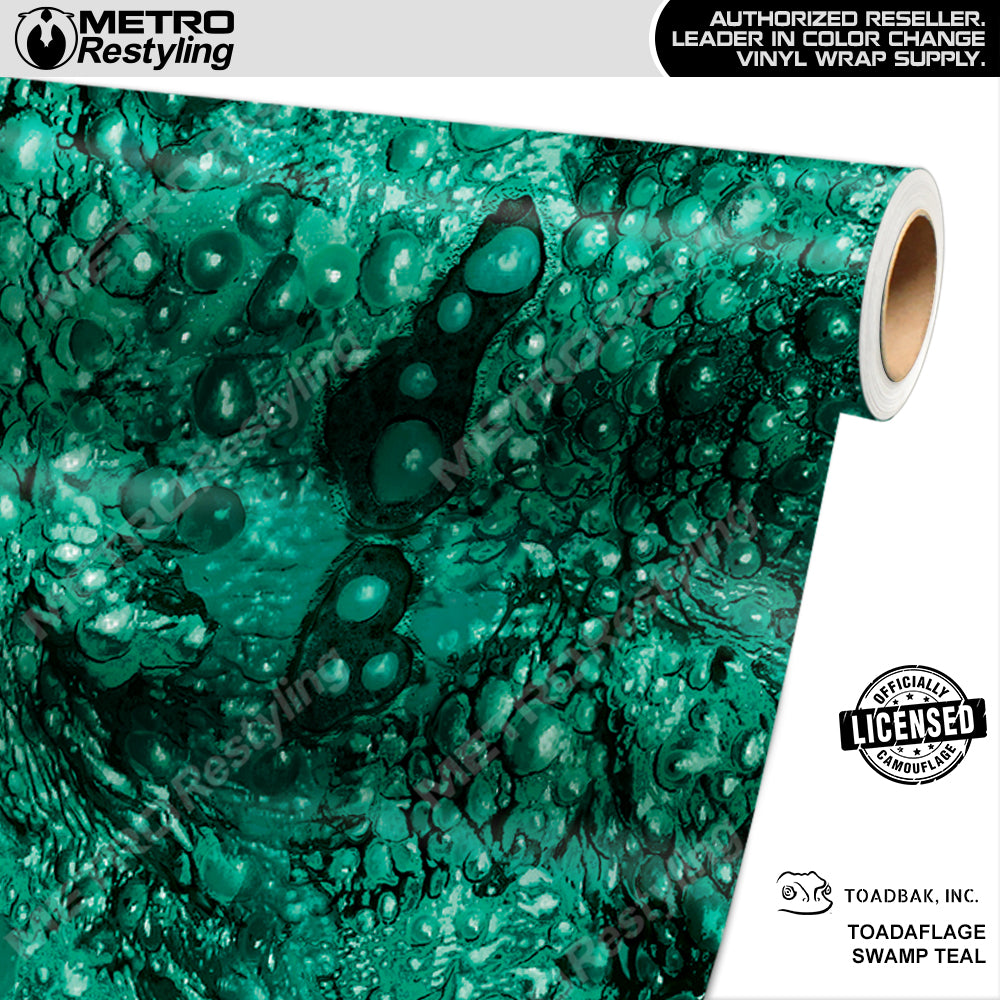 Toadaflage Teal Camouflage Vinyl Wrap Film