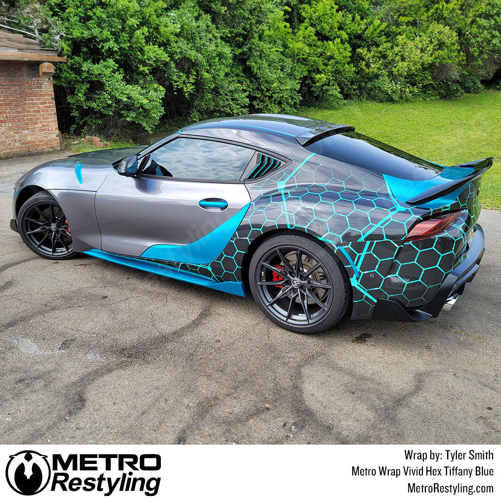 Vivid Hex Tiffany Blue Toyota GR Wrap