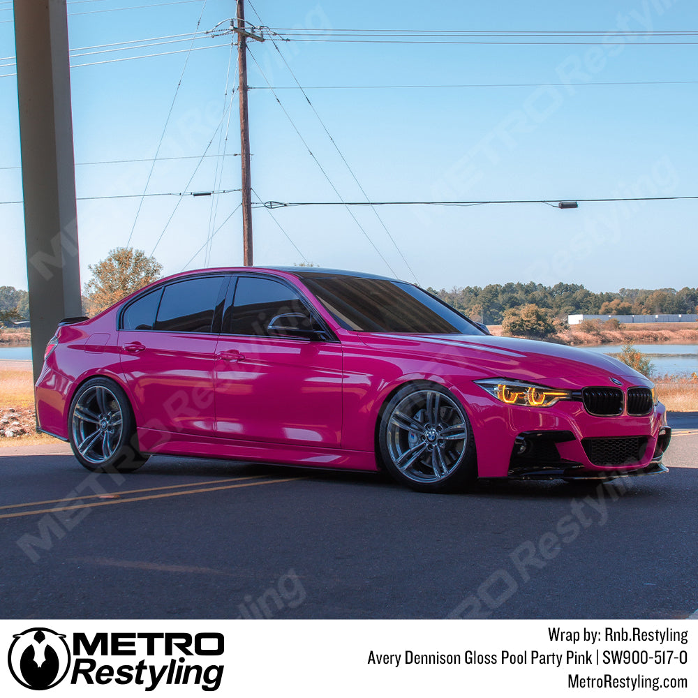 pink bmw wrap