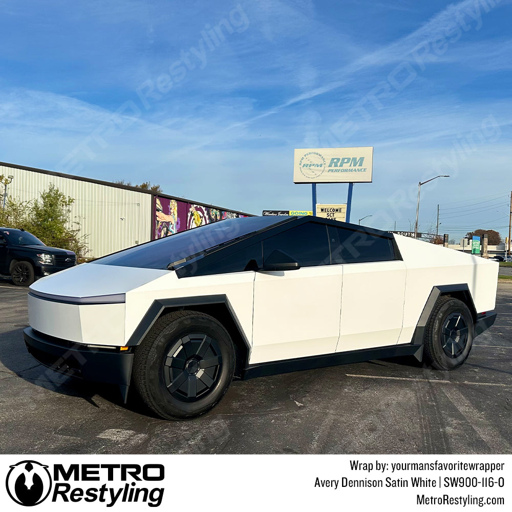 Satin White Tesla CyberTruck