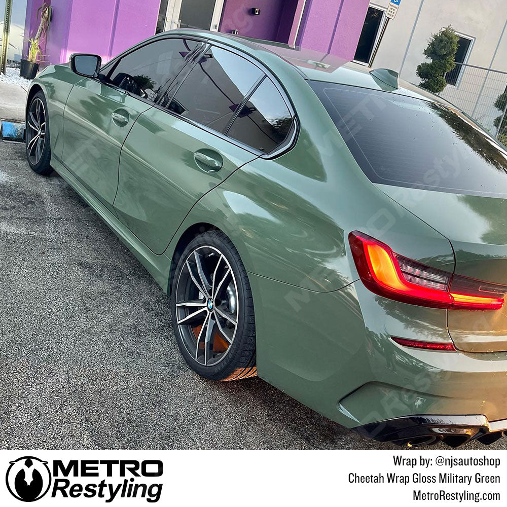 gloss green bmw wrap