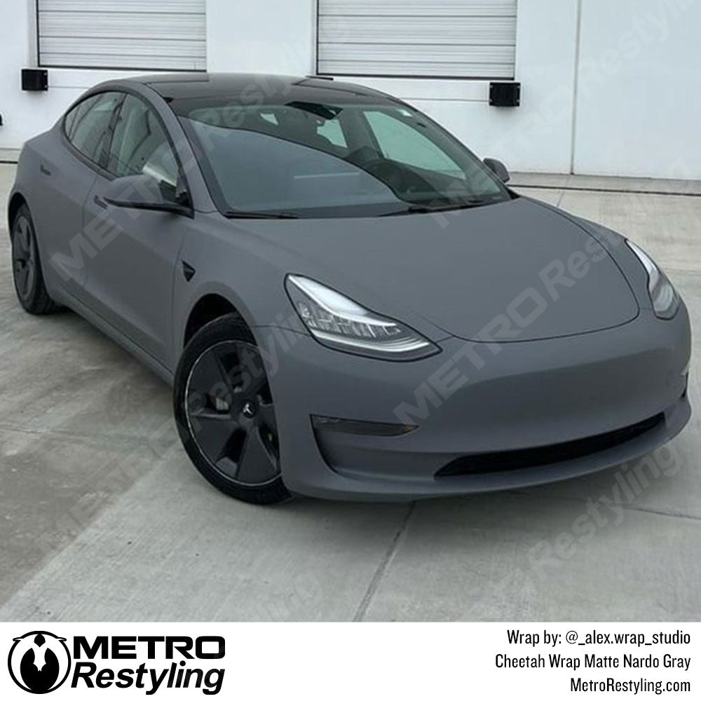 Nardo Gray tesla wrap