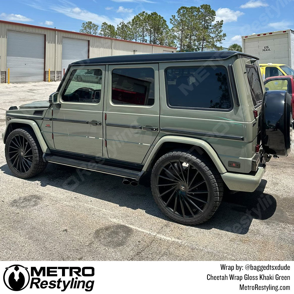 green mercedes wrap