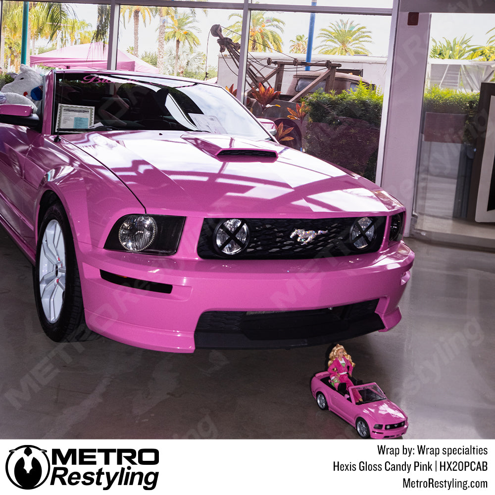 pink mustang wrap