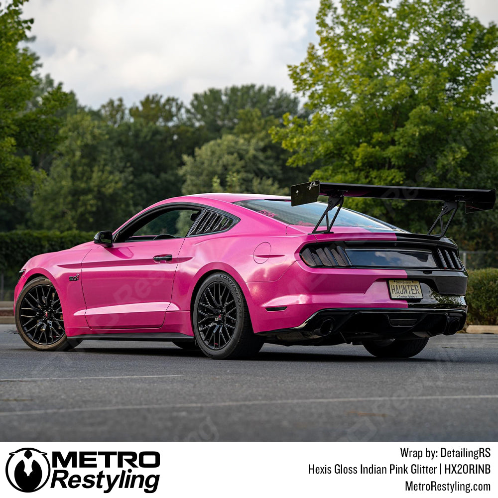 pink mustang wrap