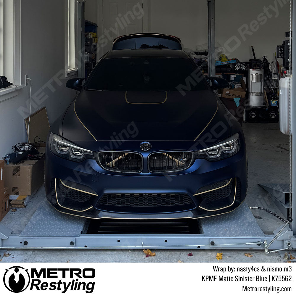 Matte Sinister Blue Vinyl Wrap - KPMF | Metro Restyling