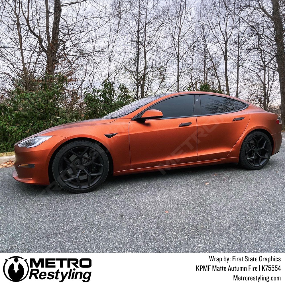 Burnt Orange Tesla