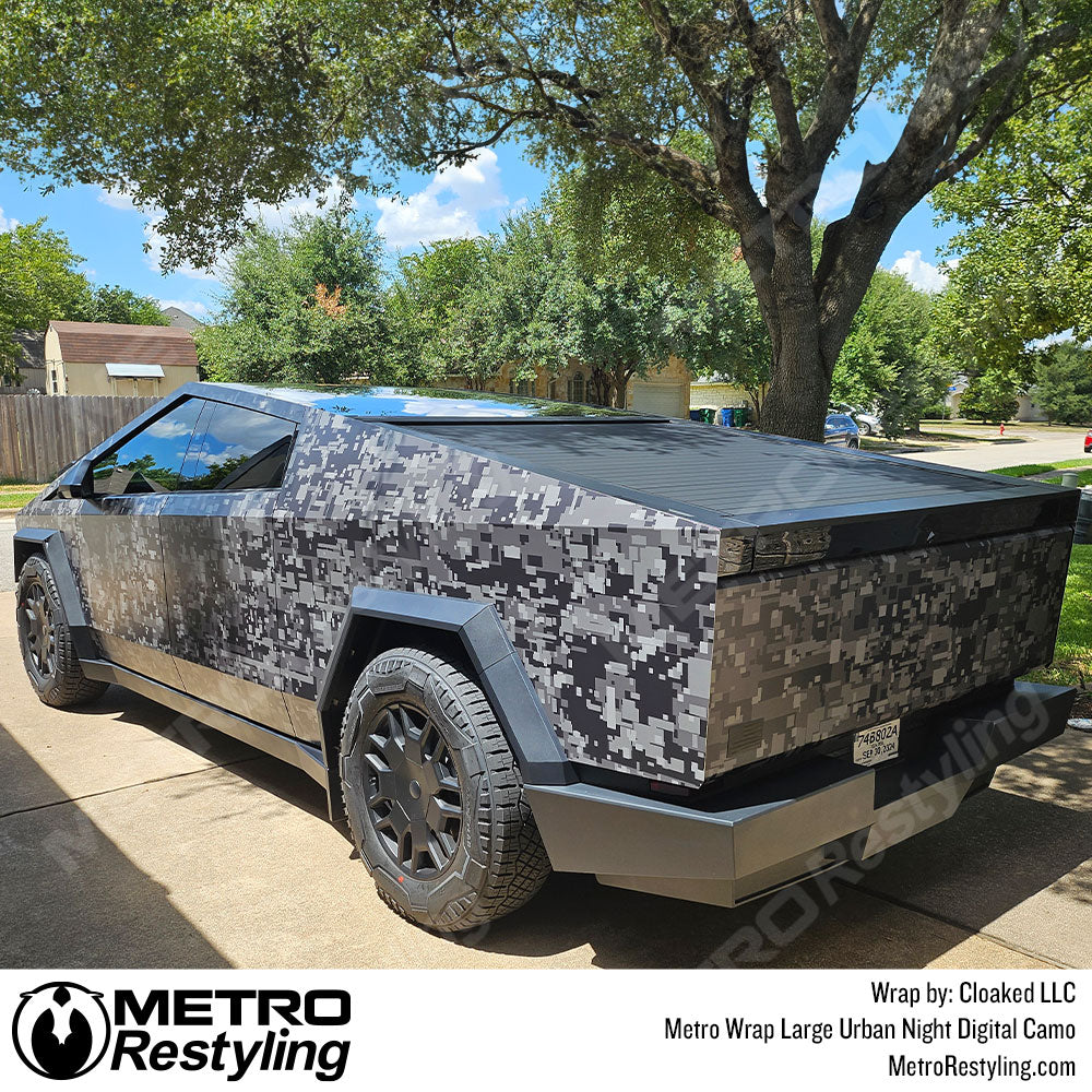 cybertruck camo vinyl wrap