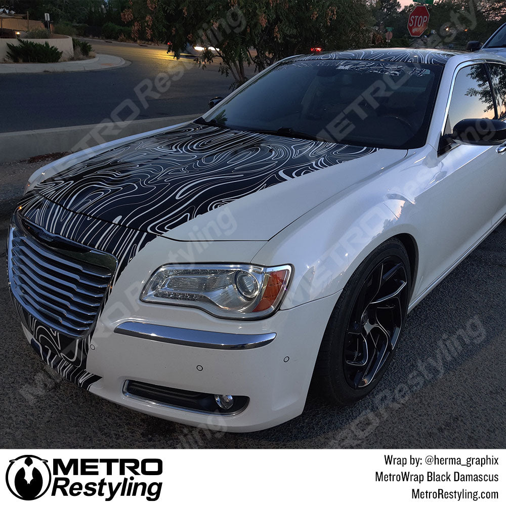 Black Damascus Chrysler 300 Vinyl Wrap